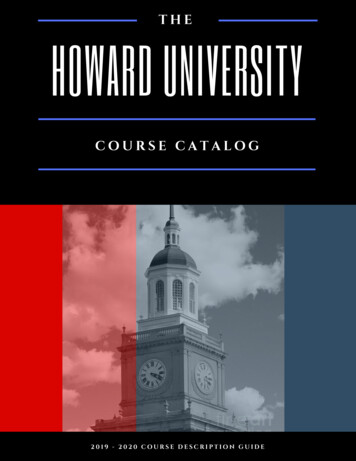Howard University Course Catalog