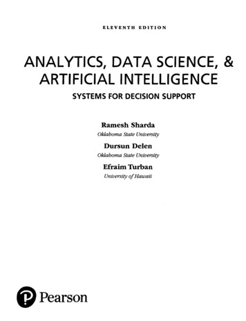 Eleventh Edition Analytics, Data Science, & Artificial Intelligence .