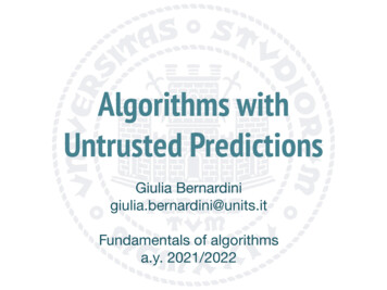 Algorithms With Predictions