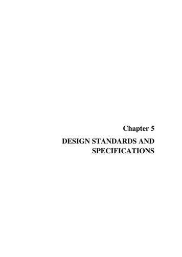 Chapter 5 DESIGN STANDARDS AND SPECIFICATIONS