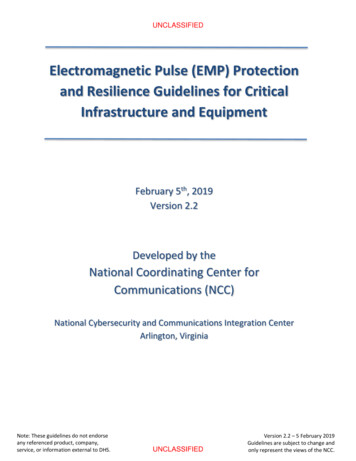 Electromagnetic Pulse (EMP) Protection And Resilience .