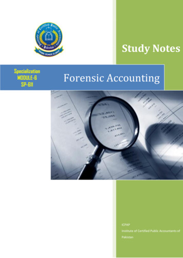 Specialization Forensic Accounting - ICPAP