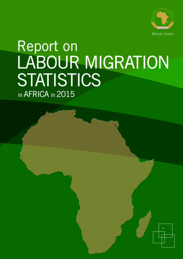 African Union Report On LABOUR MIGRATION STATISTICS