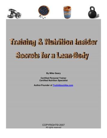 By Mike Geary Certified Personal Trainer Certified .