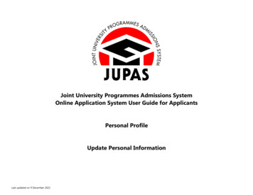 Joint University Programmes Admissions System Online .
