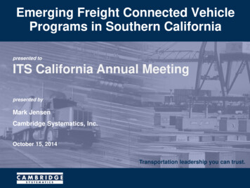 Presented To ITS California Annual Meeting
