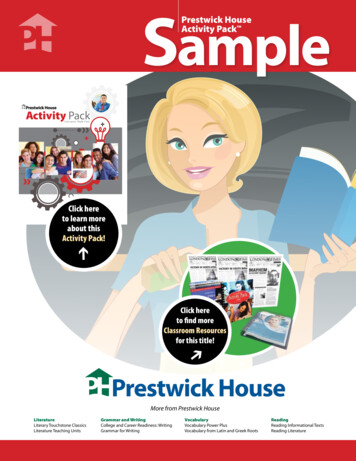 Sample Prestwick HouseActivity Pack