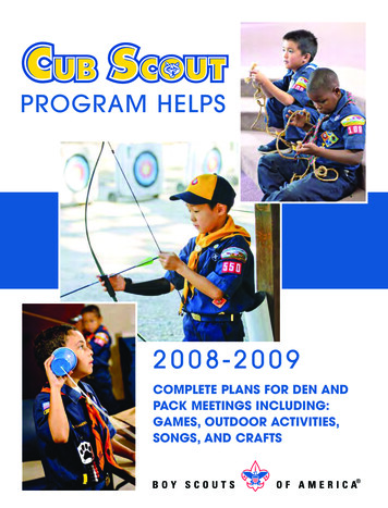 2008-2009 - Scouts BSA Boy Scouts Cub Scouts