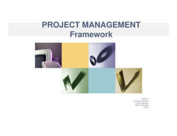 PROJECT MANAGEMENT Framework - UCOP