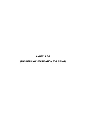 ANNEXURE 5 (ENGINEERING SPECIFICATION FOR PIPING)