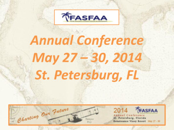 Annual Conference May 27 30, 2014 St. Petersburg, FL - MemberClicks