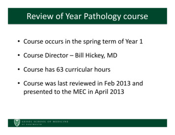 Review Of Year Pathology Course