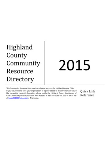 Highland County 2015 - HCCAO 