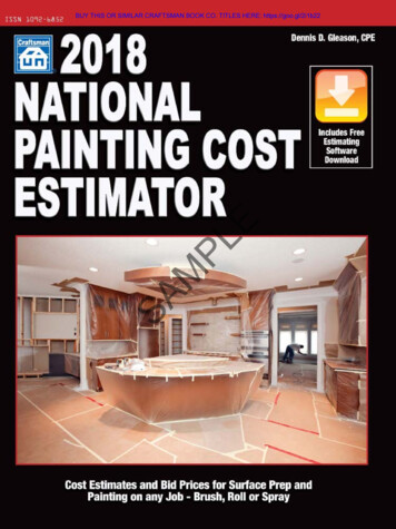 2018 National Painting Cost Estimator PDF EBook