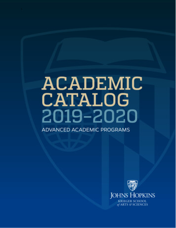 Academic Catalog 2019-2020 Advanced Academic Programs