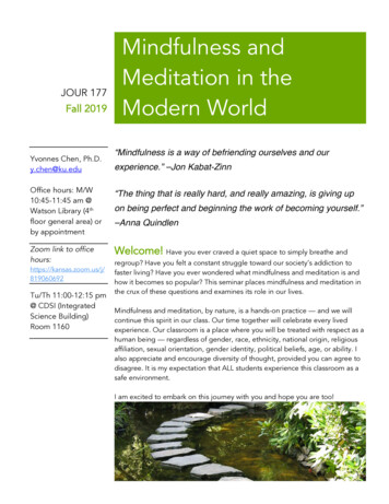 Mindfulness And Meditation In The