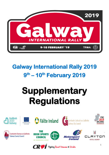 Supplementary Regulations - Galway International Rally