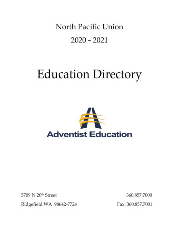Education Directory - Northwest Adventists In Action