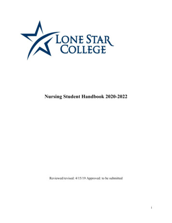 Nursing Student Handbook 2020-2022 - Lone Star College
