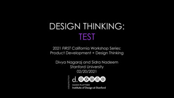 Stanford University DESIGN THINKING: TEST