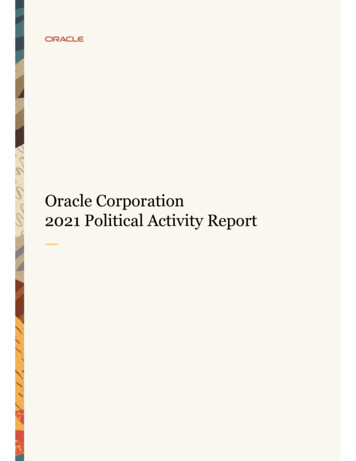 Oracle 2021 Political Activity Report
