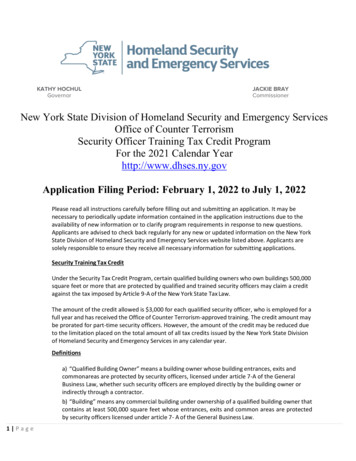 New York State Division Of Homeland Security And Emergency Services .