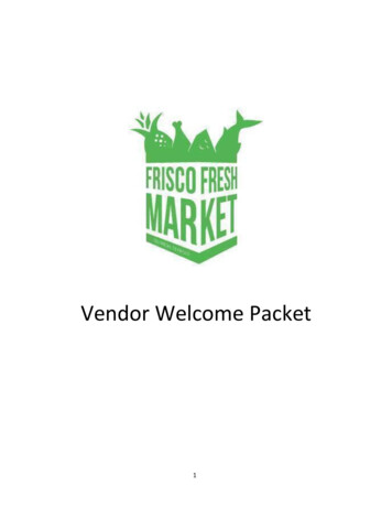 Vendor Welcome Packet - Frisco Farmers Market