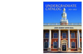 Undergraduate Catalog 2021-2022 - Troy University