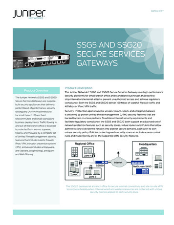 SSG5 And SSG20 Secure Services Gateways