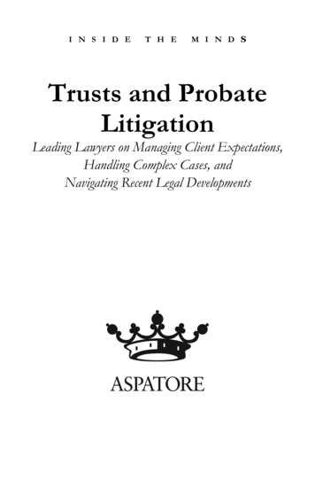 Trusts And Probate Litigation - Clark Hill