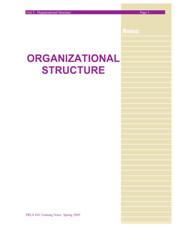 ORGANIZATIONAL STRUCTURE - Information Technology Services