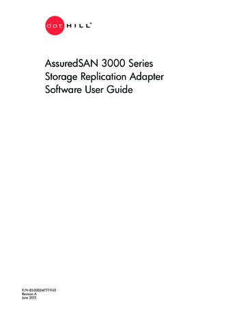 AssuredSAN 3000 Series Storage Replication Adapter Software User Guide