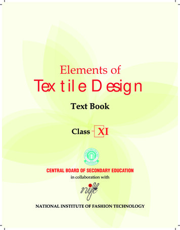 Elements Of Textile Design - CBSE