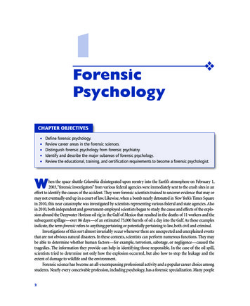 Forensic Psychology - SAGE Publications Inc