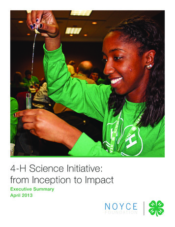 4-H Science Initiative: From Inception To Impact