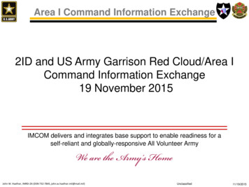 2ID And US Army Garrison Red Cloud/Area I Command Information Exchange .