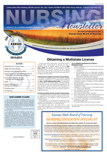 Obtaining A Multistate License - Kansas Nursing Board