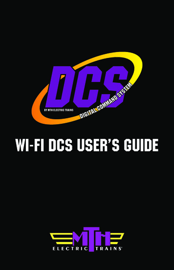 Wi-Fi DCS User's Guide - MTH Electric Trains