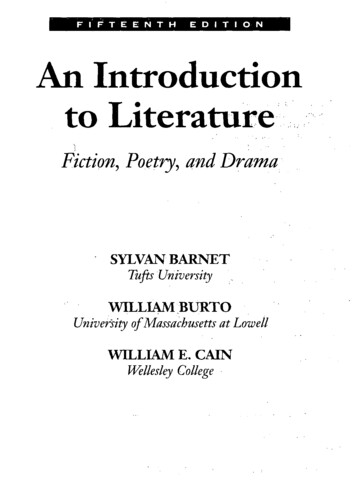 FIFTEENTH EDITION An Introduction To Literature