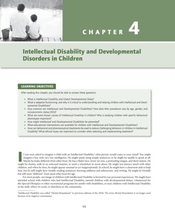 CHAPTER Intellectual Disability And Developmental .