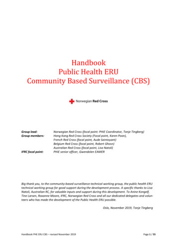 Handbook Public Health ERU Community Based Surveillance 