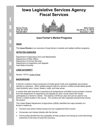 Iowa Legislative Services Agency Fiscal Services I