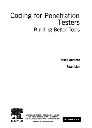 Coding For Penetration Testers : Building Better Tools