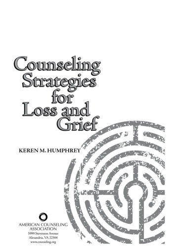 Counseling Strategies For Loss And GriefGrief