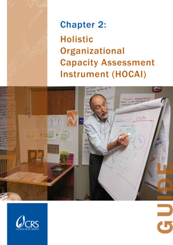 Chapter 2: Holistic Organizational Capacity Assessment Instrument (HOCAI)