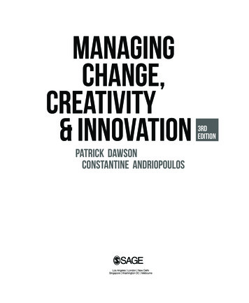 Managing Change, Creativity & Innovation