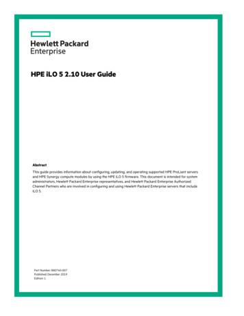 HPE ILO 5 2.10 User Guide - Hitachi