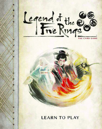 Legend Of The Five Rings: The Card Game Rulebook - 1jour 
