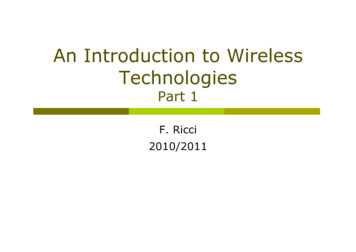 An Introduction To Wireless Technologies