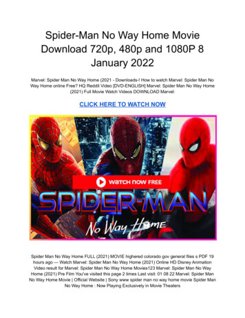 January 2022 720p, 480p And 1080P 8 Spider-Man 